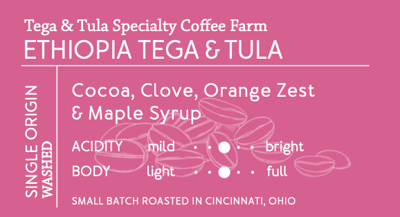 Ethiopia Tega & Tula Washed (12oz 6-pack)